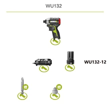  WORX Impact Driver WU132 Screwdriver Drill Cordless Power Tools 