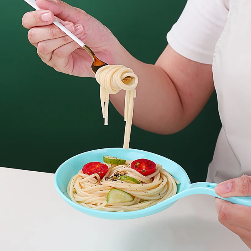 Korean Handheld Dish with Handle Large Spoon Tray for Fries Fried Chicken Snack Plate Fruit Dessert Cake Platter