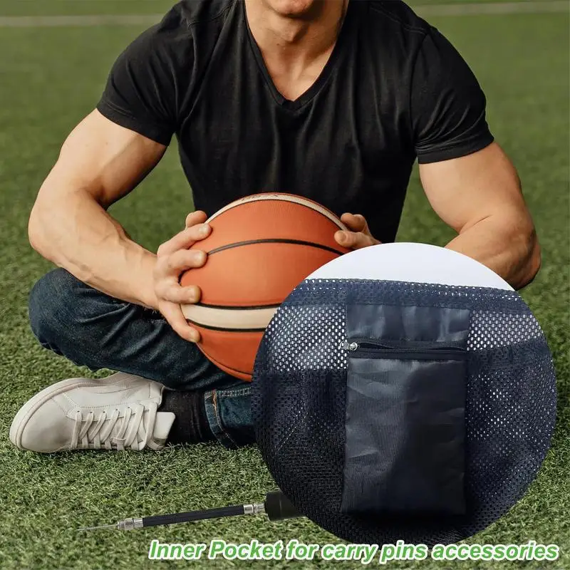 Portable Basketball Backpack Outdoor Sports Mesh Carry Bag Football Soccer Volleyball Traveling Gym Yoga Single Ball Bag
