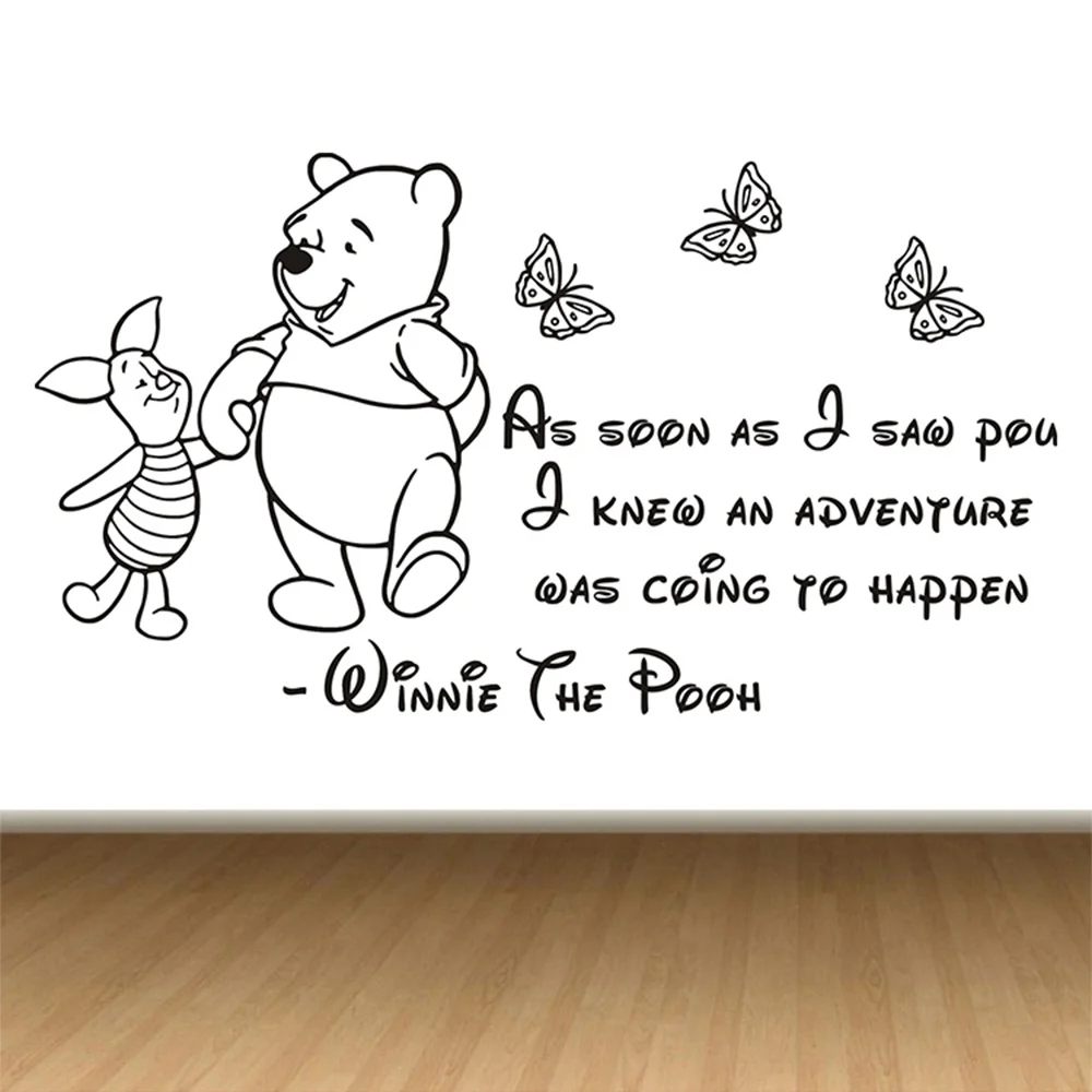 Autocollant Mural Winnie L Ourson Citation Pour Chambre De Bebe Pour Filles Et Garcons Pour La Maison Pour Chambres D Enfants Aliexpress