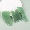 Green Aventurine Gouache Scraper Natural Jade Stone Guasha Set Neck Body Facial Massager Wrinkle Remover Beauty Tools Skin Care 5