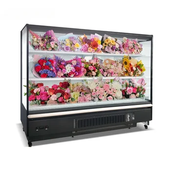 Florist Flower Store Vertical Commercial Fresh Flower Freezer Air Cooling Type Flower Chiller Antistaling Cabinet Refrigerator