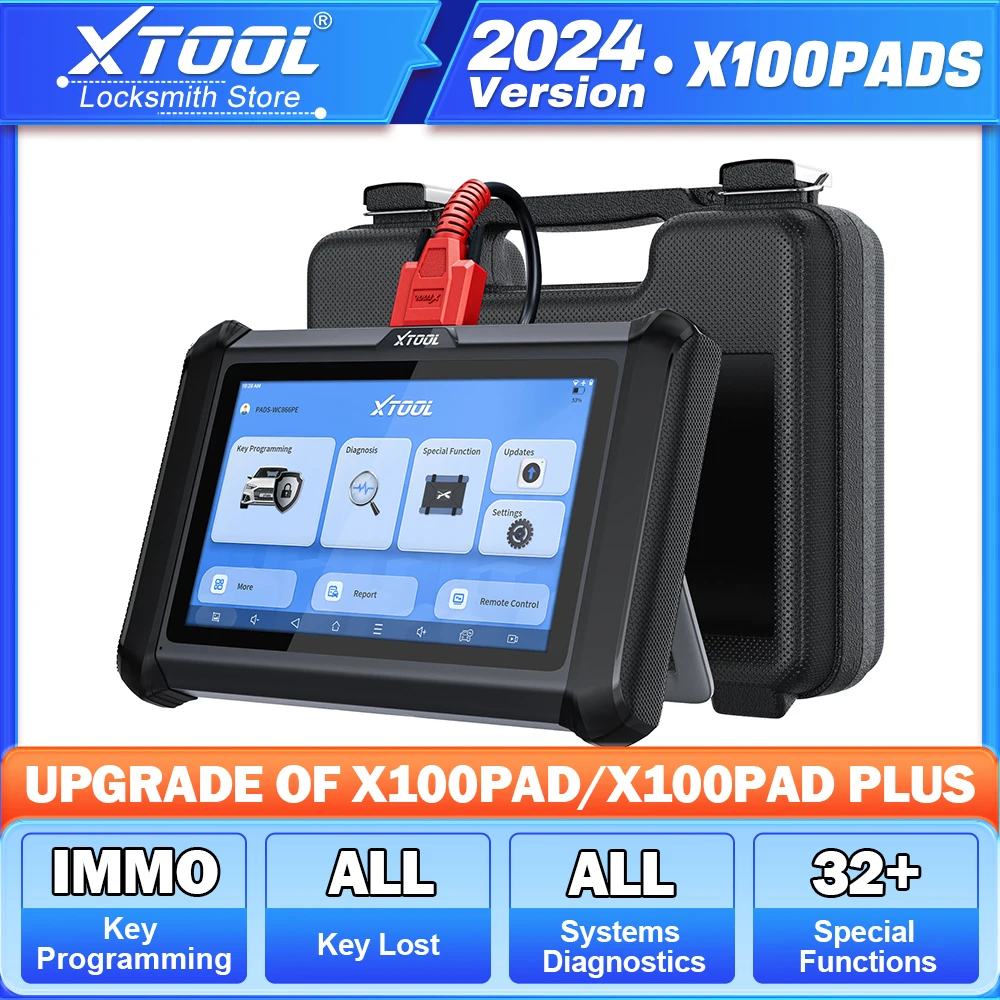 2024 XTOOL X100 PAD X100 PADS Car IMMO Key Programmer OBD2 Diagnostic Tool All Key Lost Upgrade of X100PAD X100PAD2 With EEPROM