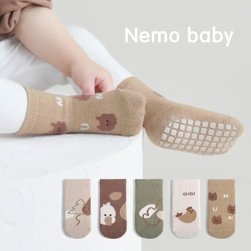 

0-5T Toddler Socks Newborn Baby Comfortable Prewalker Thick Winter Kids Terry Cotton Girl Autumn Skidproof Sole Infant Boy Sock