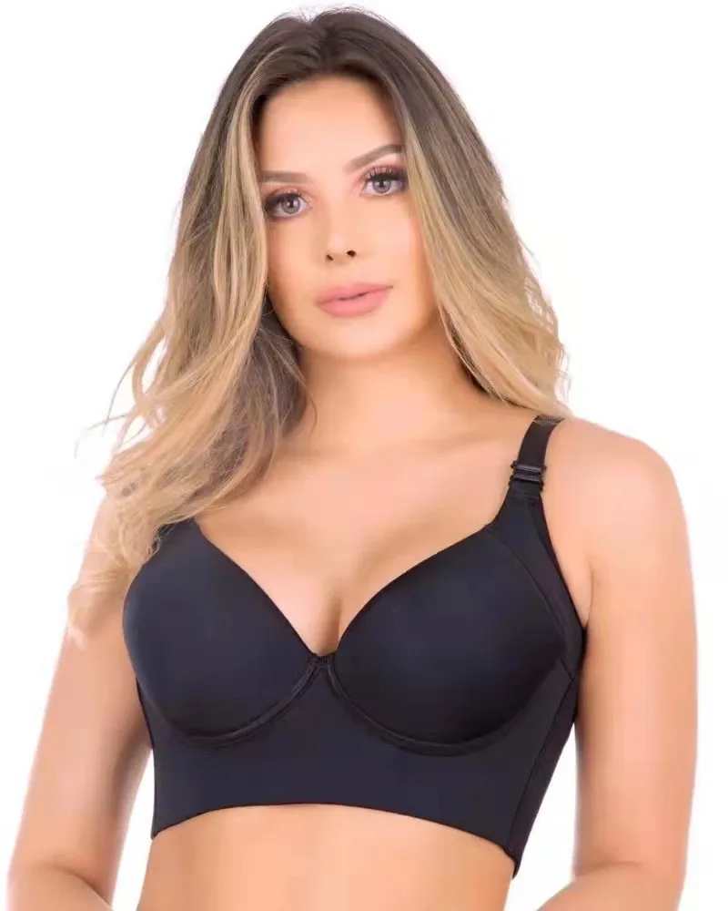 Back Smooth Out Shaper Bra Plus Size Wide Band Bras Shapewear Back Fat Smooth Underwear Top Breast Shapers H Cup Women Strapless Bras