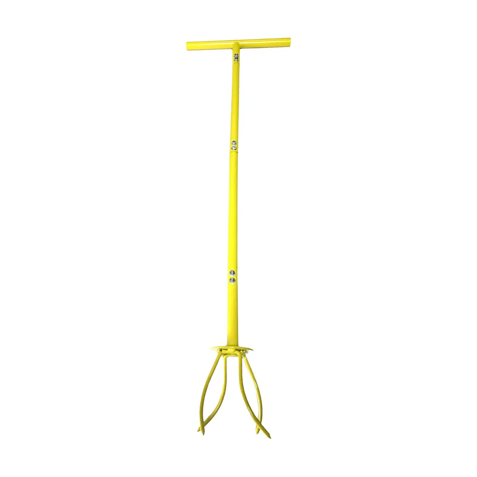 Manual Hand Tiller for Narrow and Wide Areas Rugged Detachable Durable T Shaped Handle Manual Soil Grabber Twist Tiller