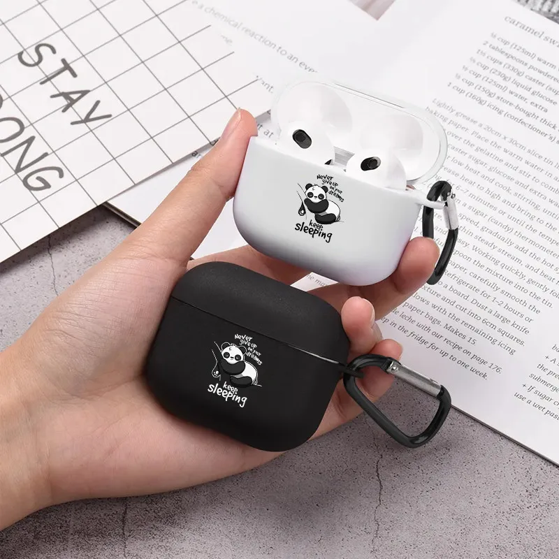 Cute Sleepy Panda Air Pods Custodia Per Auricolare Per Airpods 12Airpods3 Per Air Pods Pro 2 Custodia Regalo Per Ragazze Boyfriend