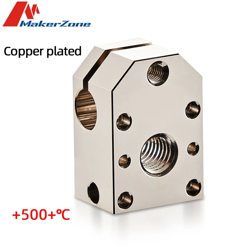 Quality Copper Phaetus Dragon Heaterblock Compatible With E3D V6 Heat Block High Temperature Up to 500℃ 3D Printer Cccessories toaiot 3d printer parts hotend extruder extrusion head kit 1 75mm metal hotend with cnc heating block for mk3 mk3s mk3s v6