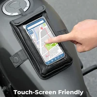 ⁦תיק מגנטי לאופנוע עמיד למים מעור עם מסך מגע לטלפונים בגודל 6.9 אינץ'⁩ – תמונה ⁦5⁩