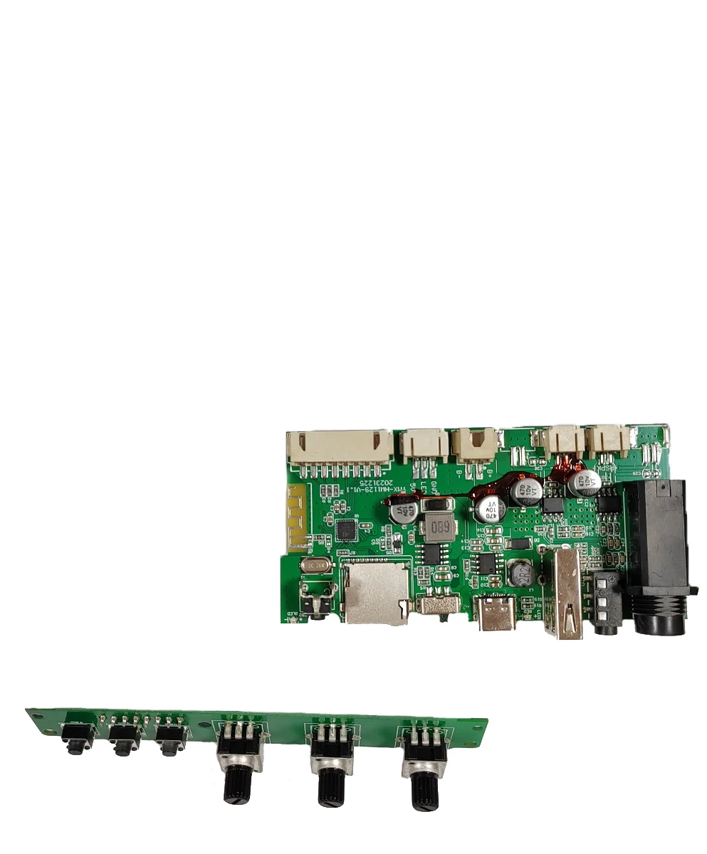 Bluetooth TWS Multi functional 7-color karaoke microphone speaker PCBA7.4V 12W * 2 karaoke amplifier board mini audio module kit