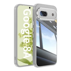 Transparent Protective Back Plate with Stylish Metal Lens - Full Cover Phone Case - Pixel 8A (Gary)
