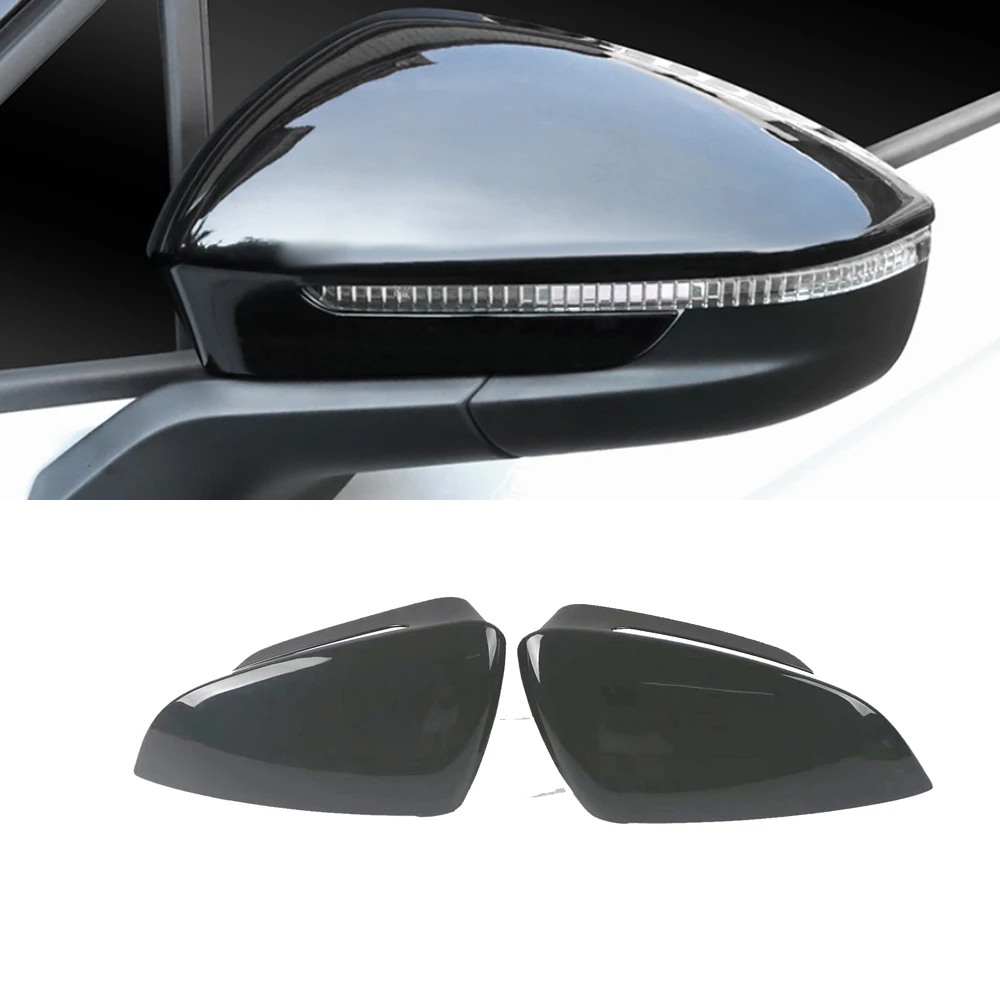 For Volkswagen VW ID.4X ID4 ID.4 Crozz 2021-2023 ABS Black View Side Door Mirror Strip Rain Eyebrow Trim Rearview Mirror Cover 1