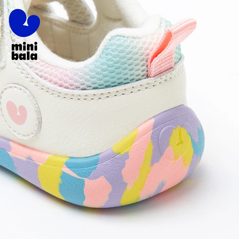 Mini Bala Sandals Boys and Girls Breathable Non-Slip Anti-Fall Antibacterial Walking Shoes Summer for First Steps