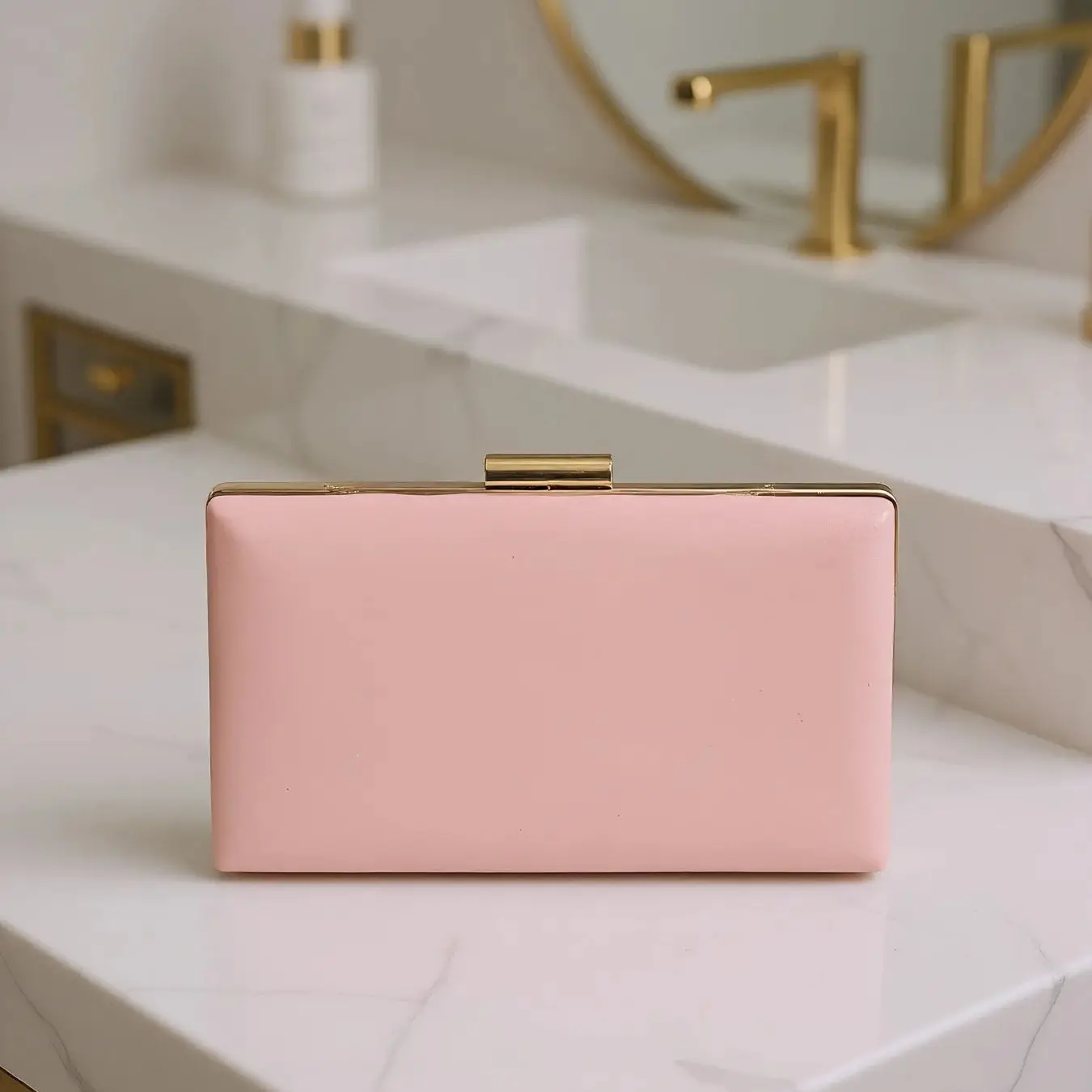 Golden Luxury Small Clutch Evening Handbag for Women