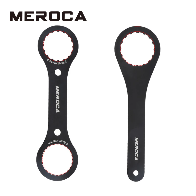 MEROCA Bicycle Bottom Bracket Wrench 44mm 46mm 49mm 16/24 Notch For IXF BB51 BB52 DUB Install Repair Bike Tool ztto 1pc bb wrench for bb386 386 24 or bsa30 ita30 bottom brackets bb special tool bicycle bottom bracket repair tool bike parts