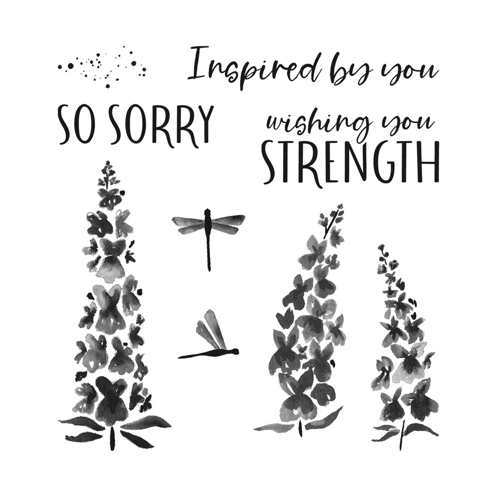 Cutting Dies/Clear Silicone Stamp Inspiring Snapdragons So Sorry DIY Crafts Card Album Making Scrapbooking Stencil ST03