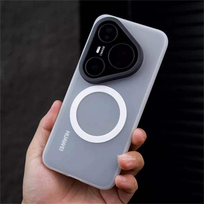 MagSafe Magnetic Matte Transparent Shockproof Case with Hard Shell Bumper
