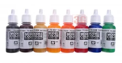 AV Vallejo 70136 Transparent Paint Set Environmentally friendly water-based paint hand coating series AV 8 * 17ml