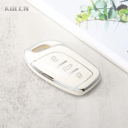 Enhanced TPU Car Smart Key Case Cover - Protective Fob Accessories (White only case)