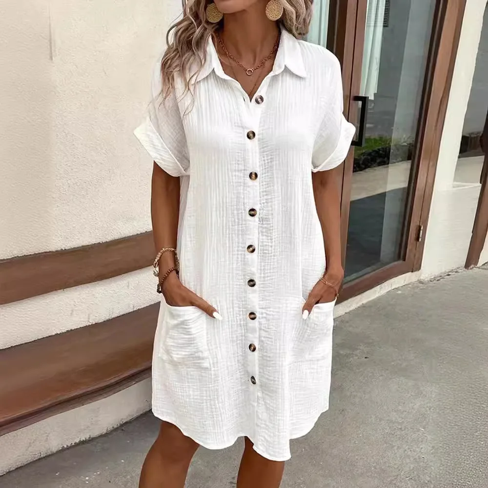 Summer Female Loose Blouse Dress