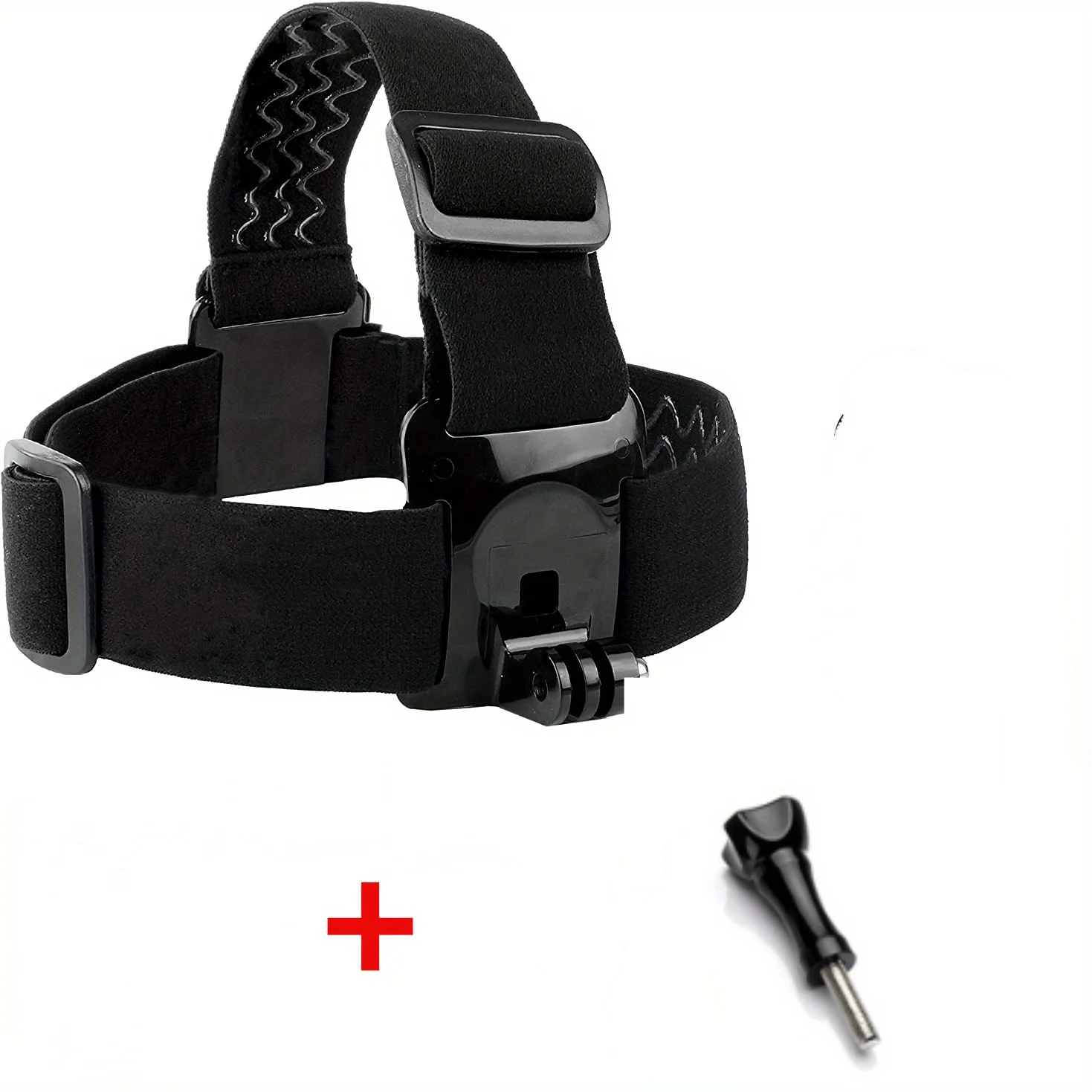 Sangle de tête GoPro en action, caméra fixée solidement, idéale pour les activités sportives en mains libres.