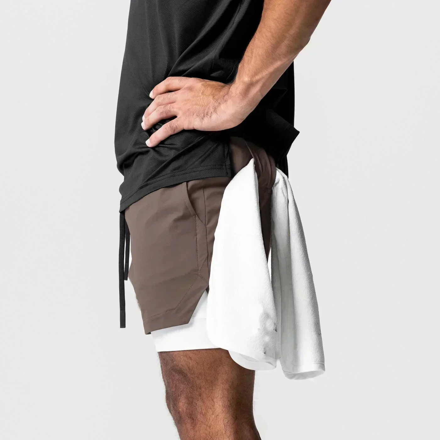 One Piece Herren Doppelschicht-Shorts Monkey D. Ruffy Sommer japanische Anime gefälschte zweiteilige Sport-Fitness schnell trocknende Shorts – Detail 36