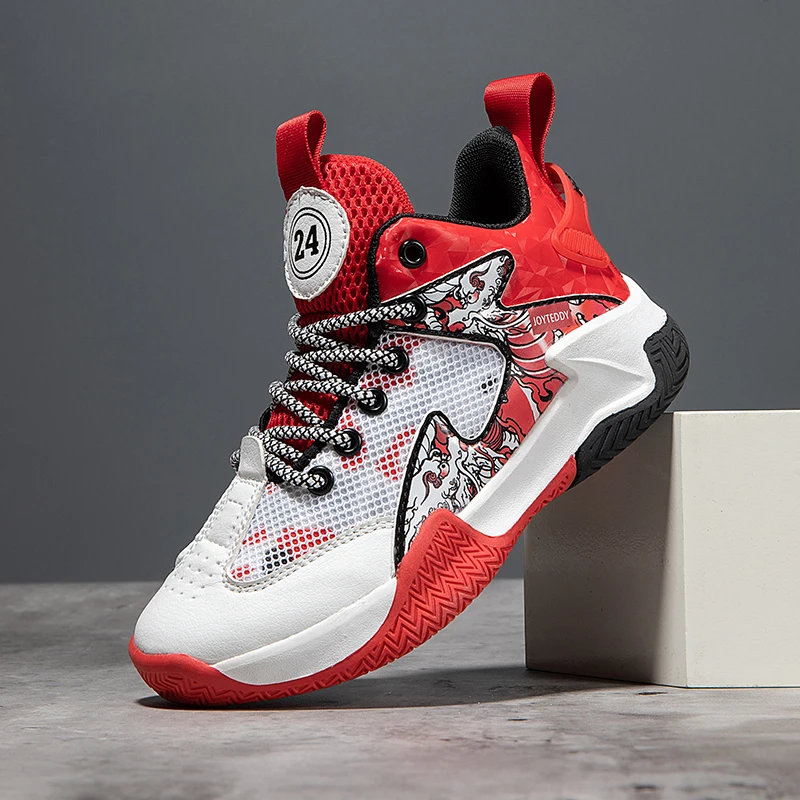 

New Arrival Kids Basketball Shoes Thick Sole Non-slip Children's Sport Shoes Breathable Boys Basketball Sneakers Girls Shoes