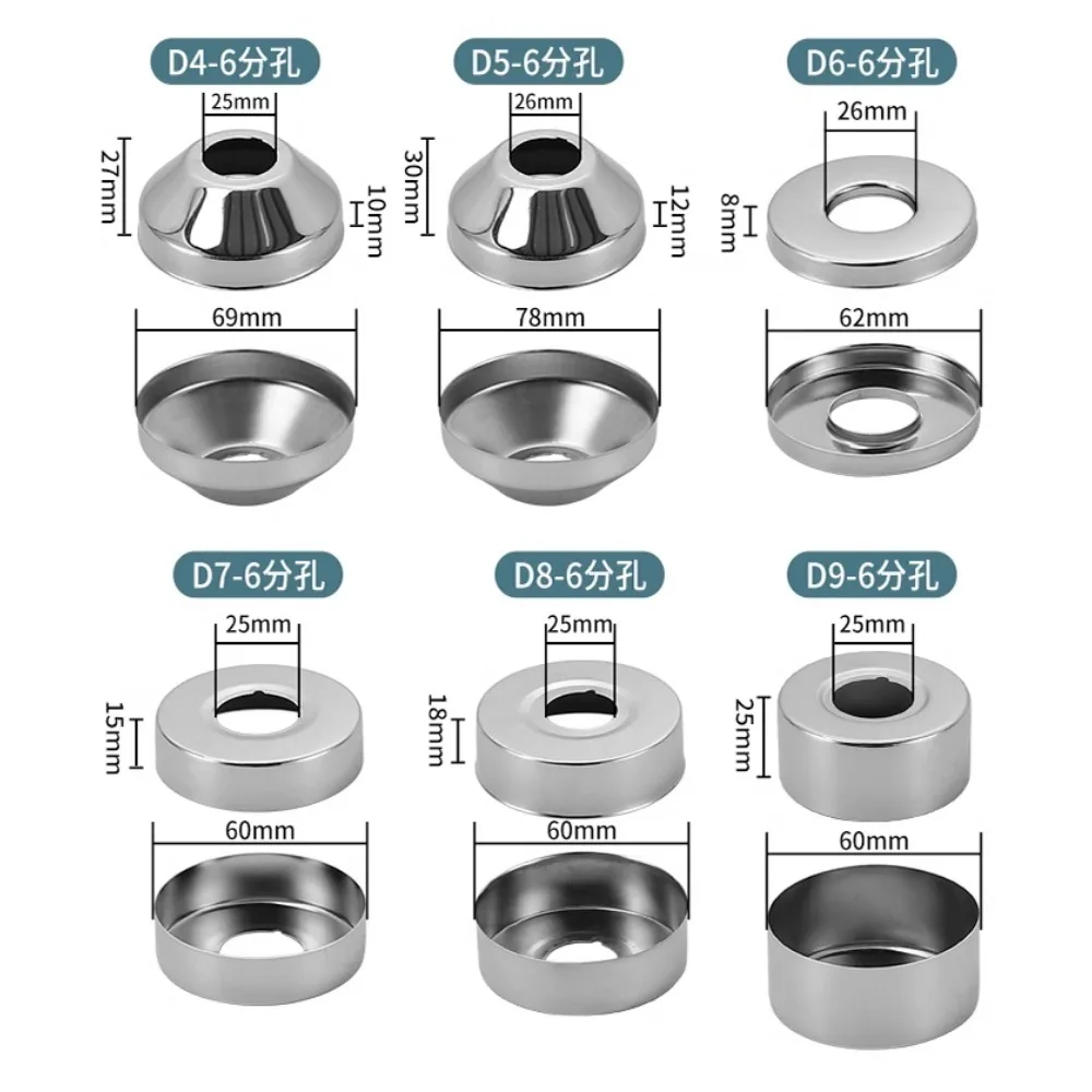 Shower Faucet Decorative Cover Finish Stainless Steel Water Pipe Wall Covers Kitchen Bathroom Wall Covers Faucet Accessories