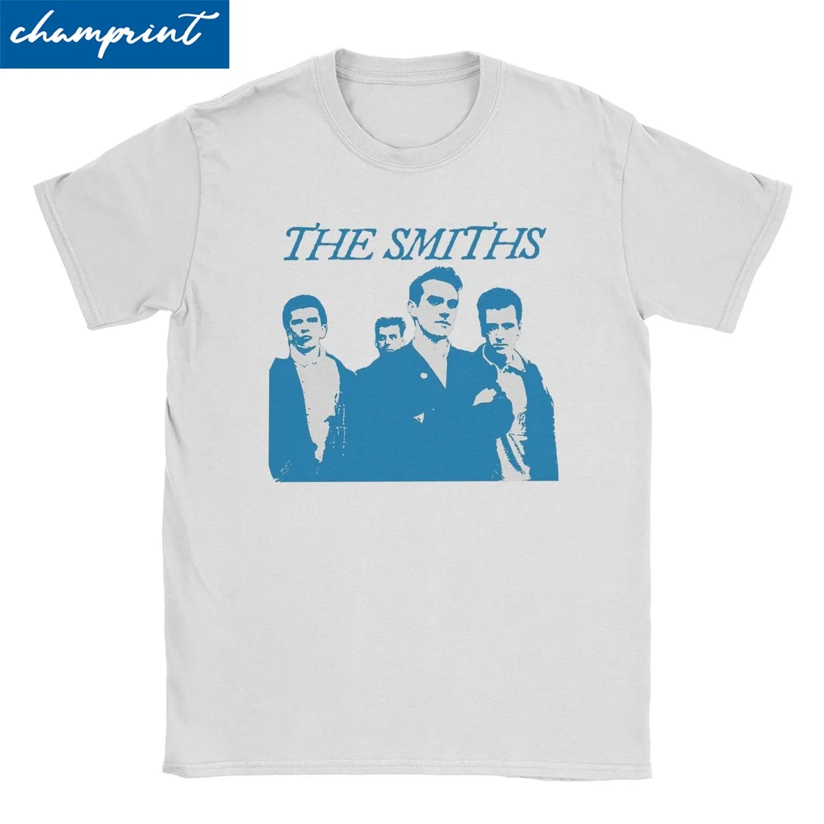 Уникальный цвет, это яркая, которая никогда не выходит, синяя футболка для мужчин и женщин, 100% хлопок, футболка, Smiths светильник Tops