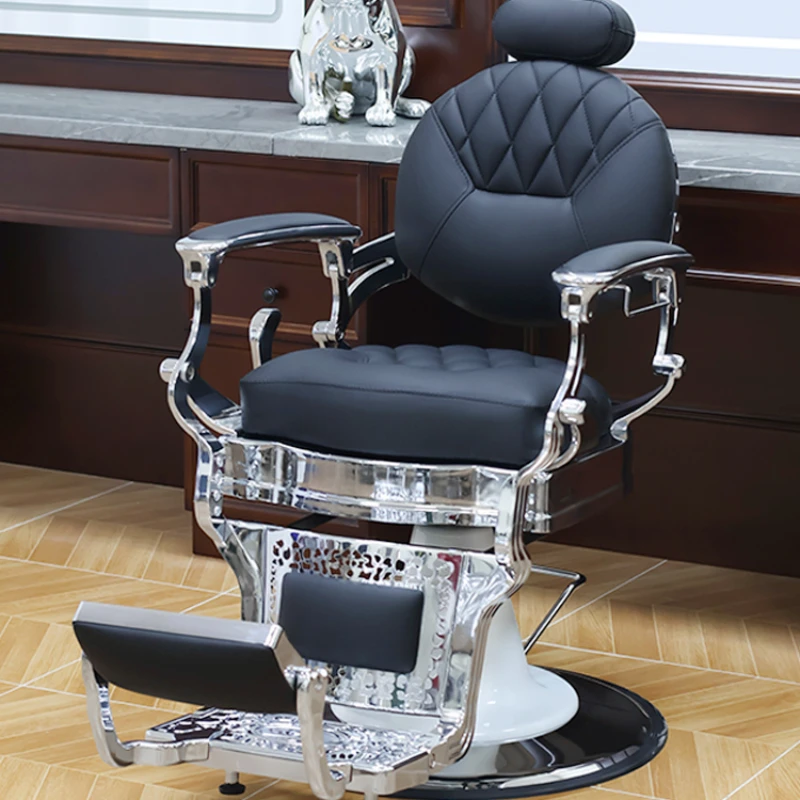 Hair Stylist Barber Chairs Vanity Luxury Ergonomic High Barber Chairs Recline Facial Cadeira Silla Salon Furniture WN50SC