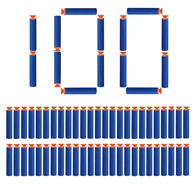 Neue Sucker Darts Bullets 100 Stück 7,2 cm Schaumstoff-Bandelier-Zubehör für Nerf N-Strike Elite Series Sichere Spielzeugteile Kinder-Outdoor-Spielzeug – Detail 4