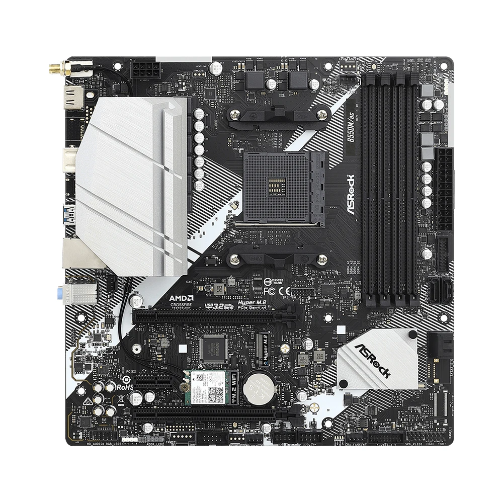 ASROCK B550M/AC AMD B550 AM4 Motherboard support Ryzen 5600X 5500