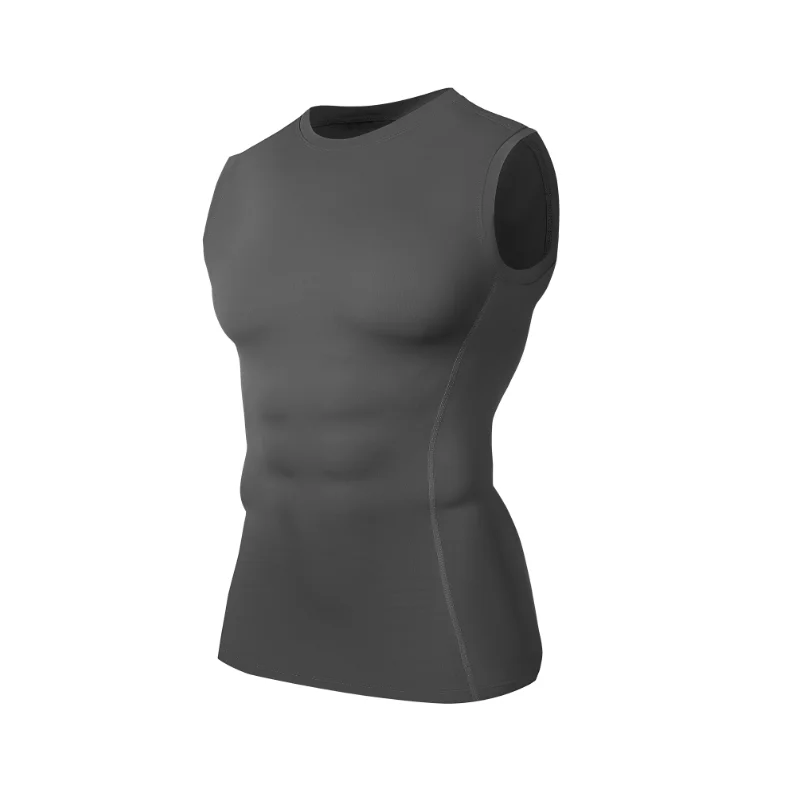 Herren-Trainingsweste, schmale Passform, ärmellos, schnell trocknend, atmungsaktiv, feuchtigkeitsableitend, für Laufen, Fitnessstudio, Training, Fitness-Tanktop – Detail 4