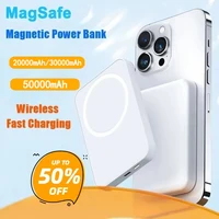 50000mah Magnetic Wireless Portable Power Bank Magsafe External Battery Charger Fast Charging For iPhone Series Samsung Xiaomi