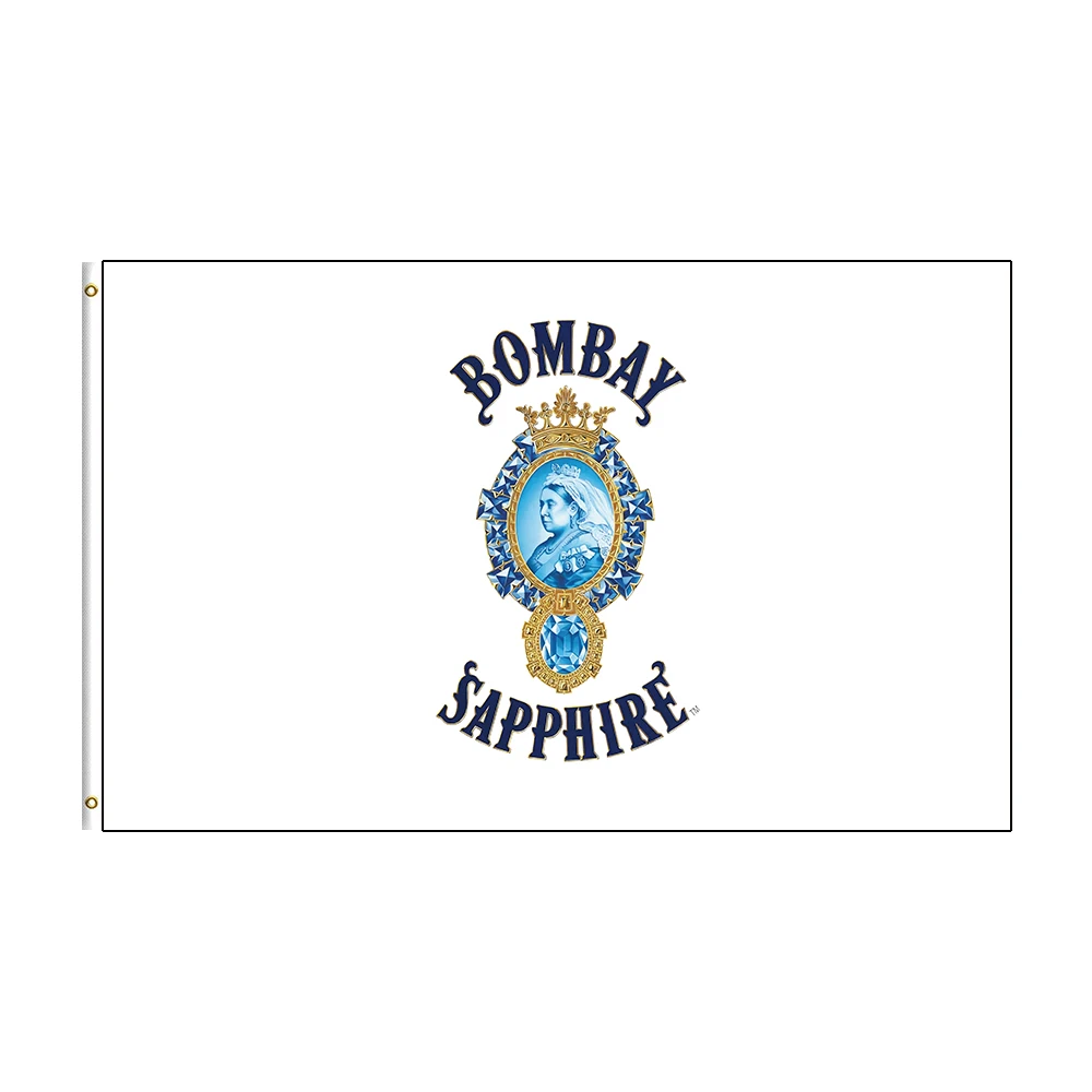 Polyester Bar Banner Gin Bombay Sapphire Print Gin Gin Decor