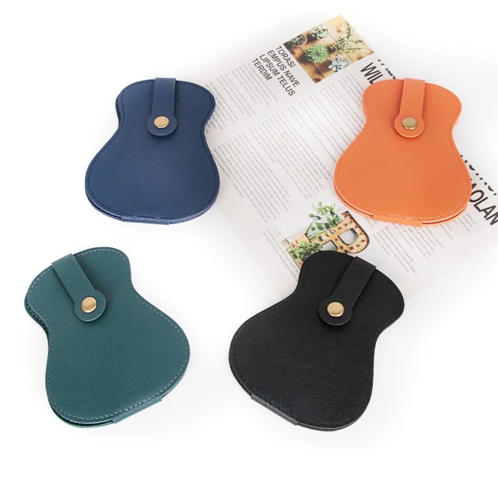 Exquisite Guitar Pick Holder Case Guitarra Shape Large Capacity Guitar Picks Bag PU Leather Plectrum Storage Pouch
