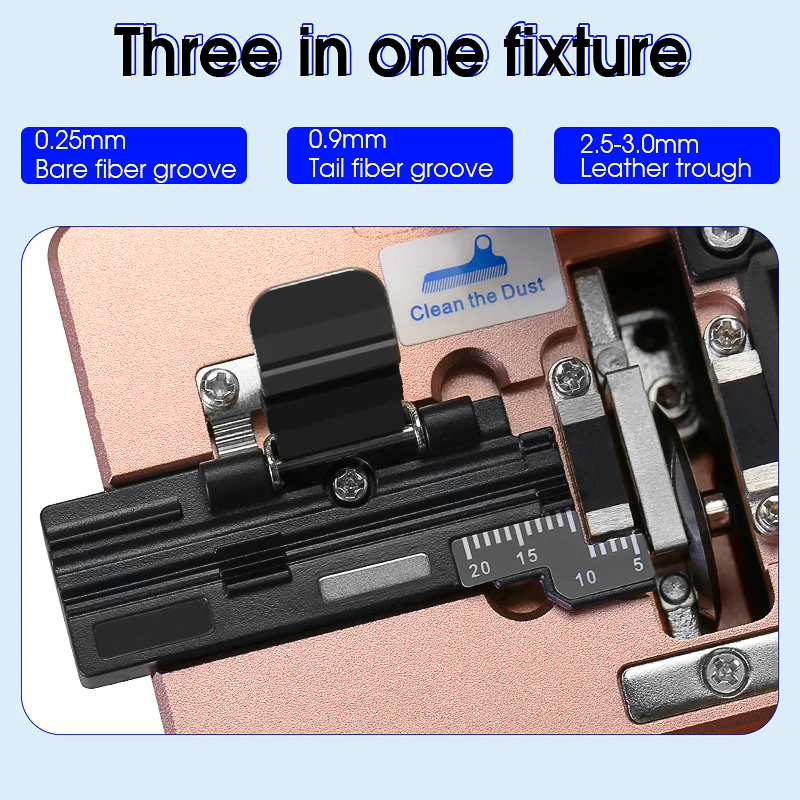New AUA-X2  FTTH High Precision Cutting Tool Optical Fiber Cleaver with Waste Fiber Box Cable Cutting Knife Fiber Cleaver