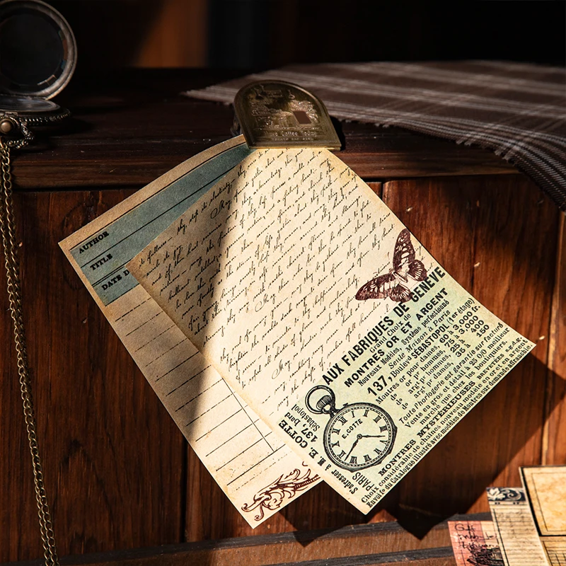 Vintage Classic Collection Journal - 30-Page Retro Notebook for Scrapbooking and Journaling