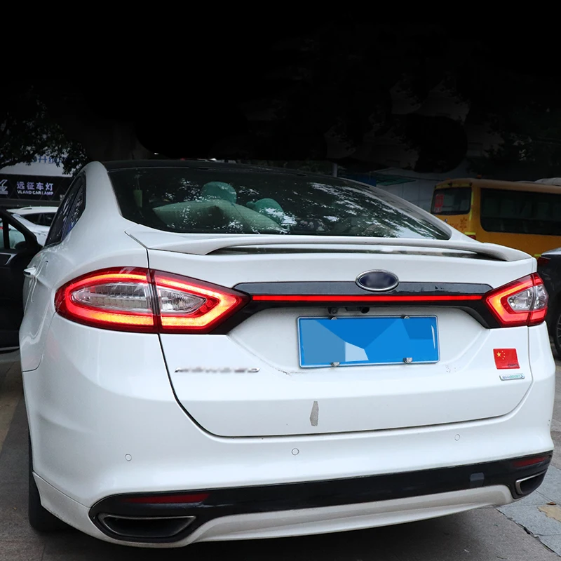 for Ford New Mondeo High Quality Auto Accessories Modified Warning Brake LED Tail Lamp Start Marquee Streamer Through Taillights