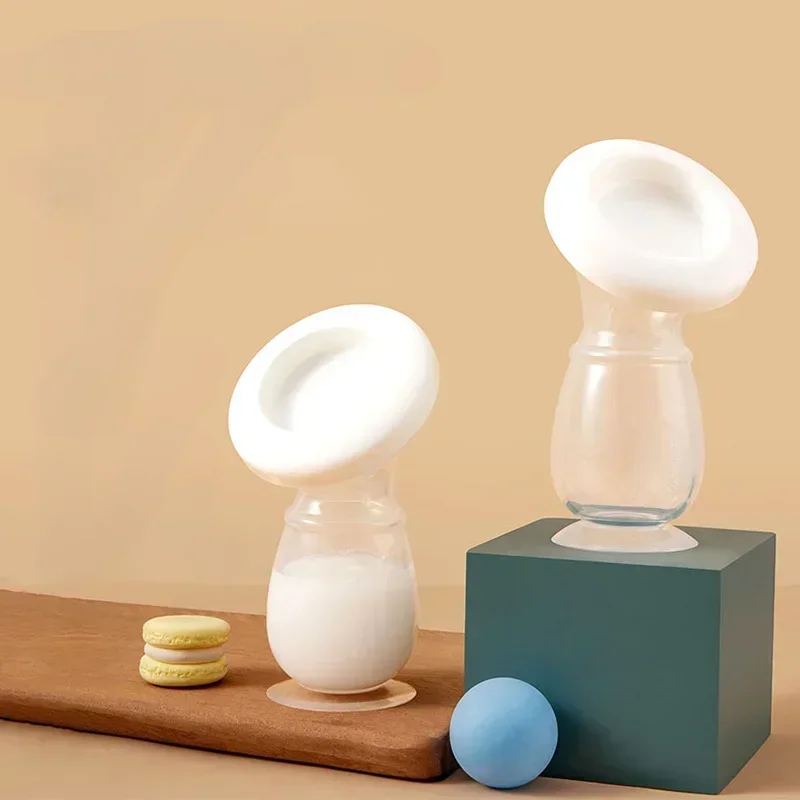 Maternal Manual Breast Pump Silicone Anti-spill Breast Milk Collector Postpartum Milk Collector for Feeding