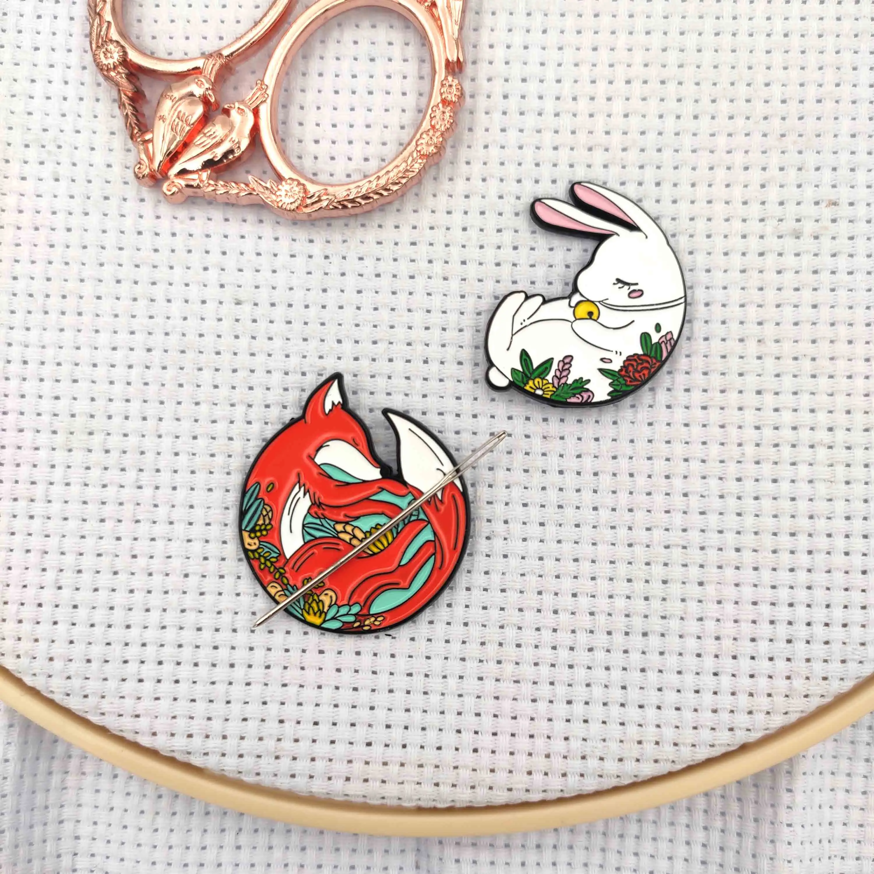 Needle Minder Magnet DIY Needle Holder Embroidery Cute Nanny Cross Stitch Magnetic Keeper Needleminder Crossstitch