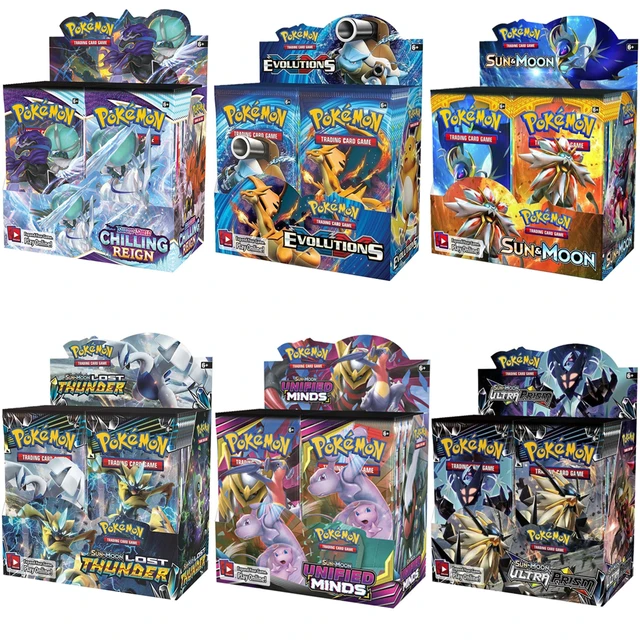 Pokemon Cards V Vmax Box Tcg Sun & Moon Evolutions Pokemon Booster Shinny  Card Pokemon Game Gx Ex Toy Kids Birthday Gift - Game Collection Cards -  AliExpress