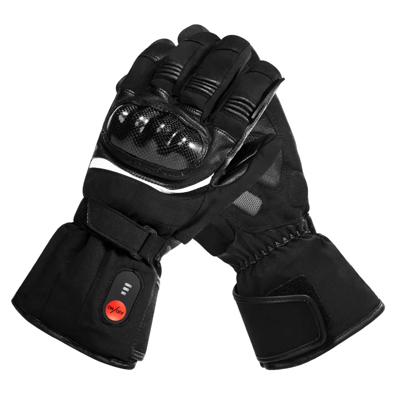 겨울 방풍 방수 전기 충전식 배터리 장갑 가열 오토바이 장갑