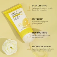 Lemon Face Wash Facial Cleanser Face Exfoliating Gel Moisturizing Remove Dead Skin Blackhead Exfoliator Facial Scrub Exfoliation 2