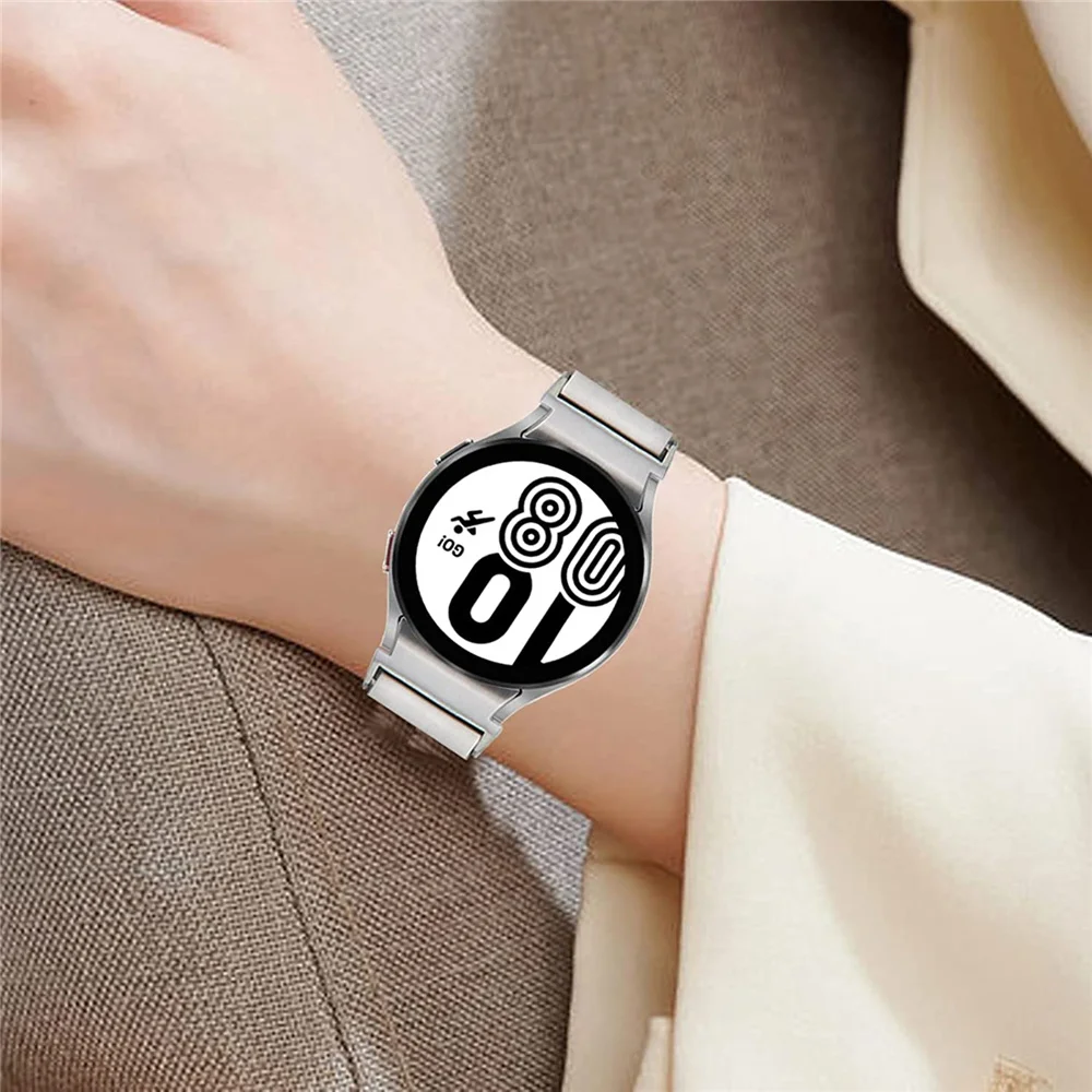 

Link Strap for Samsung Galaxy Watch 5 Pro 45mm No Gap Bands 4 5 40mm 44mm/4 Classic 42mm 46mm Stainless Steel Bracelet Correa