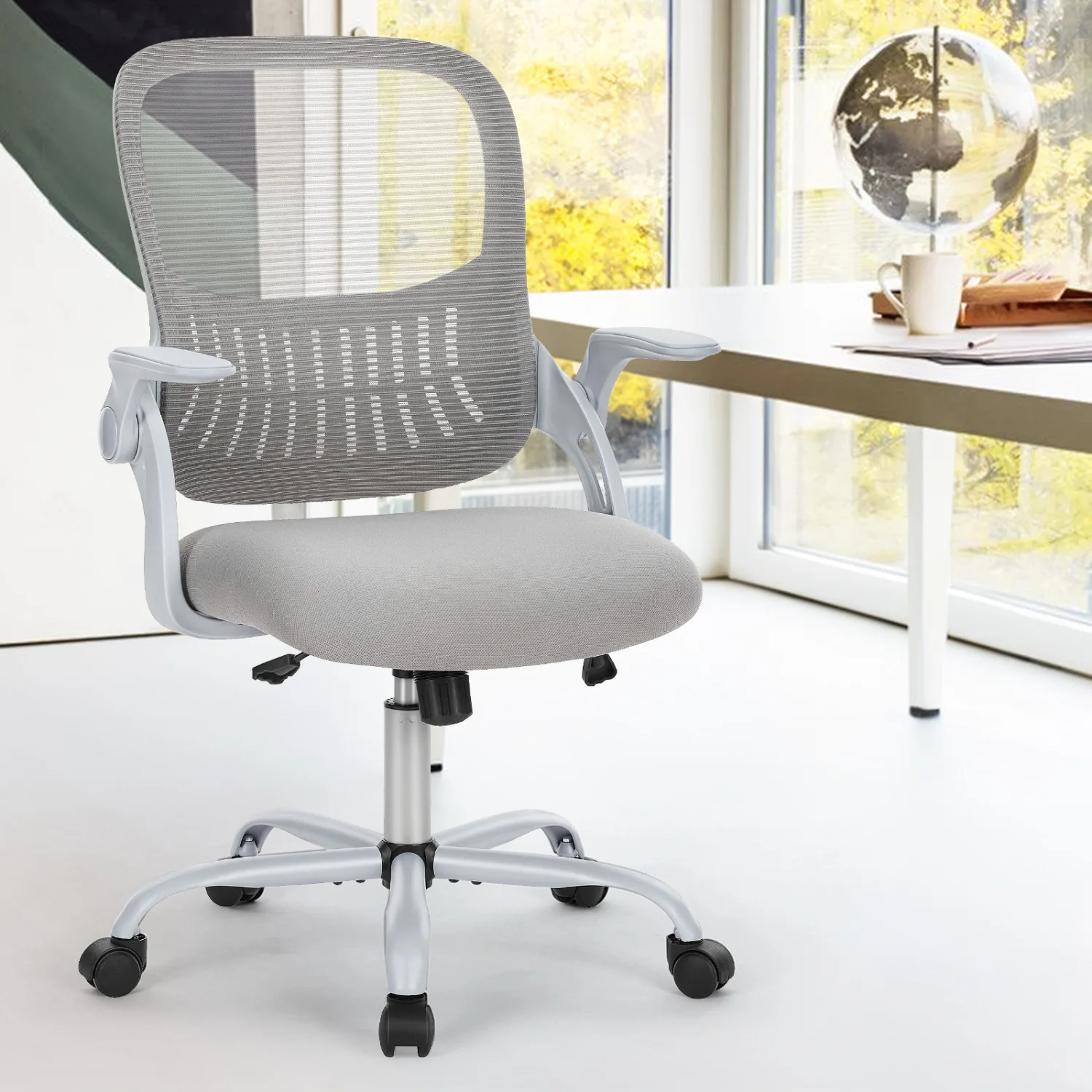 

Ergonomic Sweetcrispy Mesh Office Chair with Larger Seat and Height Adjustable Swivel - Executive Task Chair for Computer Desk w