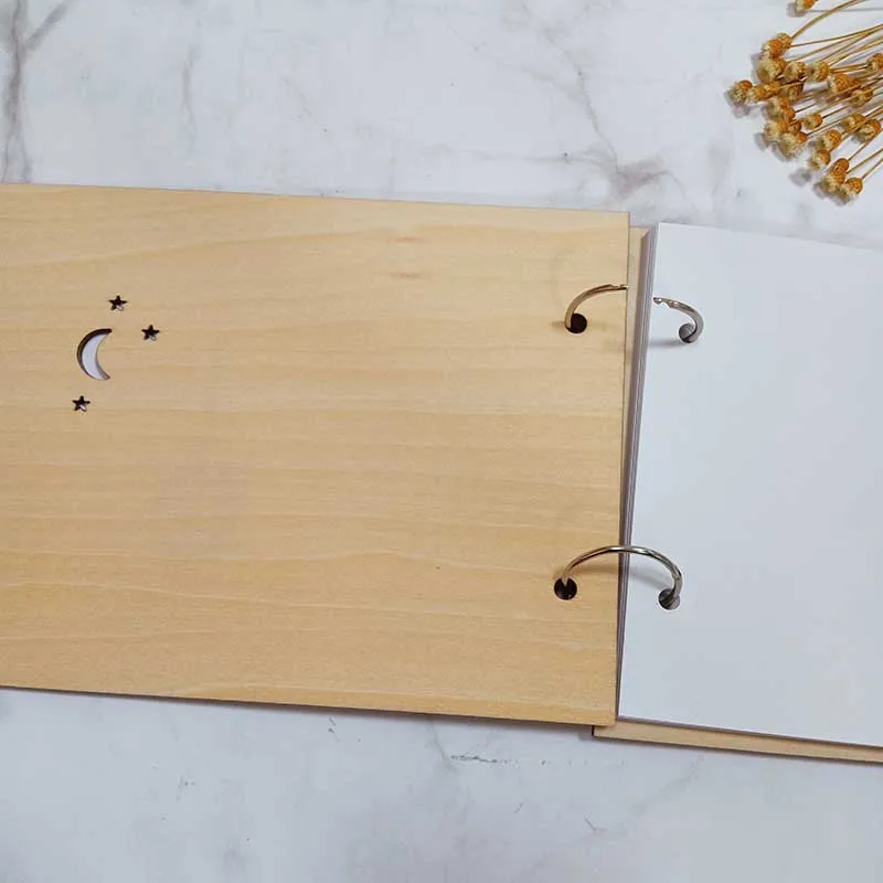 Wedding Guestbook Guest Book for Wedding Baptism Communion Hollow Out Stars and Moon Simple and Romantic Supplies