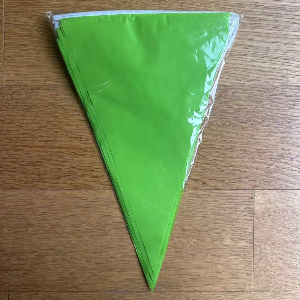 Vibrant Fluorescent Green Pennant Banner