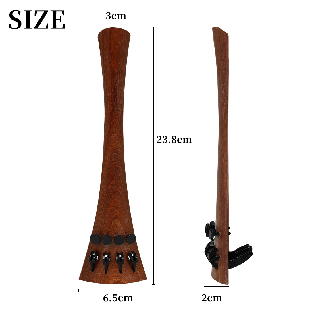 4/4 Cello String Plate Cello Tailpiece Replacement Parts String Plate with Adjustable Four Fine Tuners Accessory