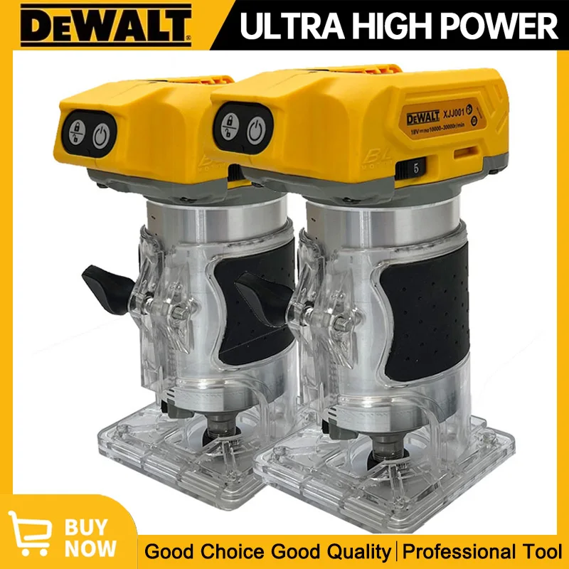 Dewalt 33000RPM Brushless Electric Trimmer Cordless Woodworking Trimming Machine Wood Router Milling Engraving Slotting Machine electric power tools
